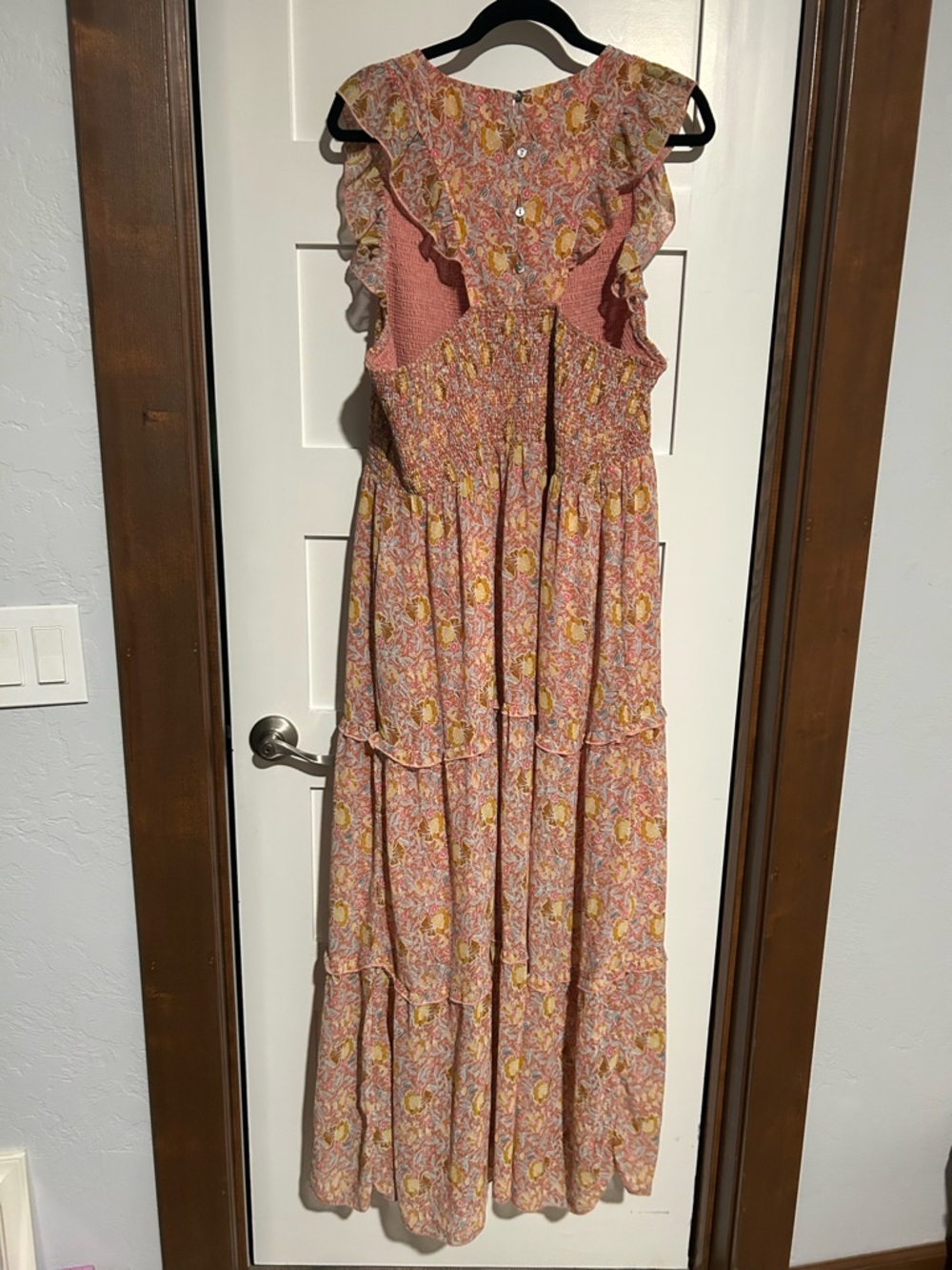 MELLODAY Sleeveless Tiered Floral Boho Maxi Dress Size 3X - Picture 3 of 6